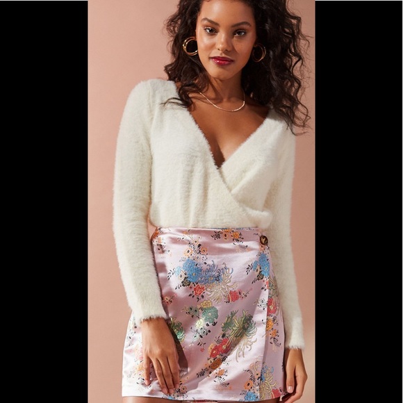 XSOLDX Urban Outfitters Sarina Silky Wrap Skirt - Picture 4 of 15